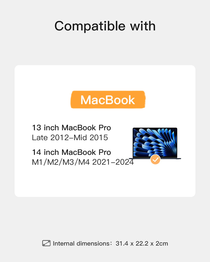 EdgeKeeper 360° Protective 12-16 Inch Laptop Sleeve, Compatible with MacBook 2018-2025, LB01006