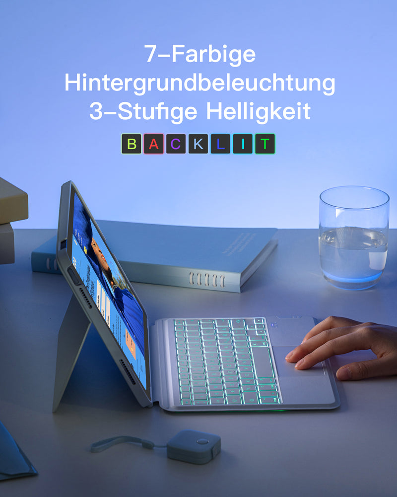 Detachable iPad Keyboard Case with Touchpad for iPad 11" 11th (A16 2025), iPad 10th 2022, KB04112