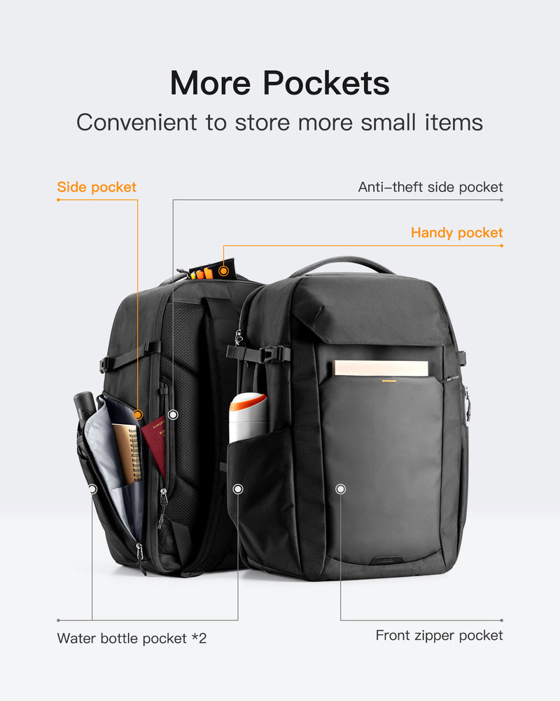 Inateck 38L Large Capacity Travel Laptop Backpack, BP03008 Black