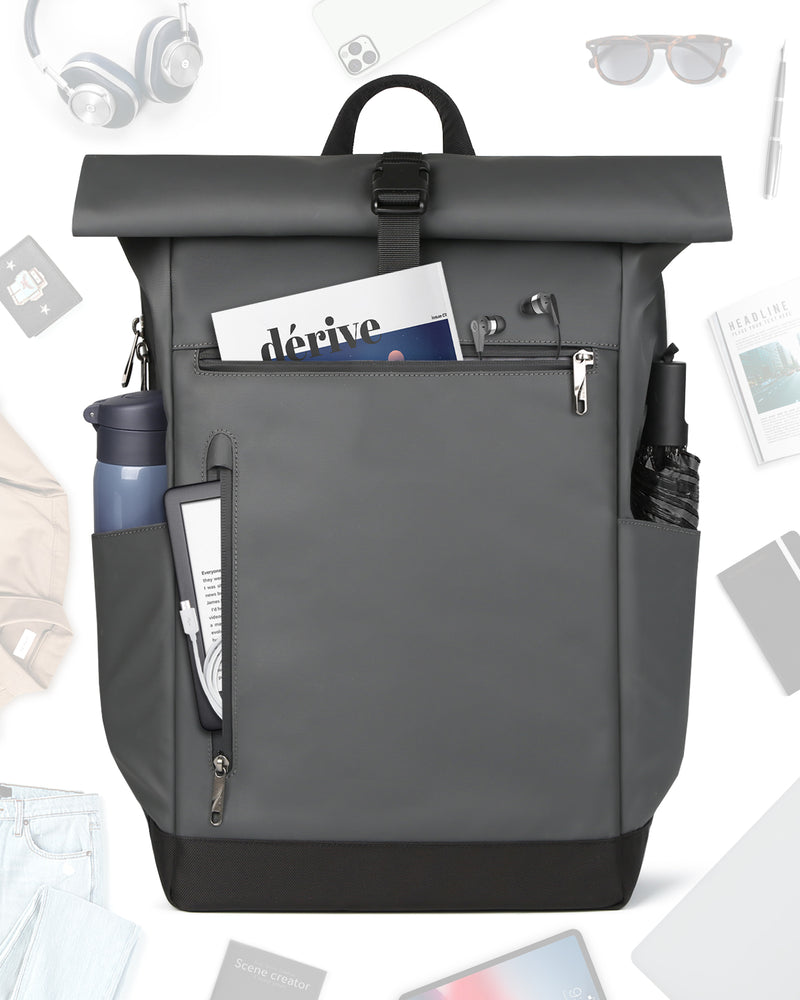 25L-30L Roll Top Vintage 17 Inch Laptop Backpack, BP01003