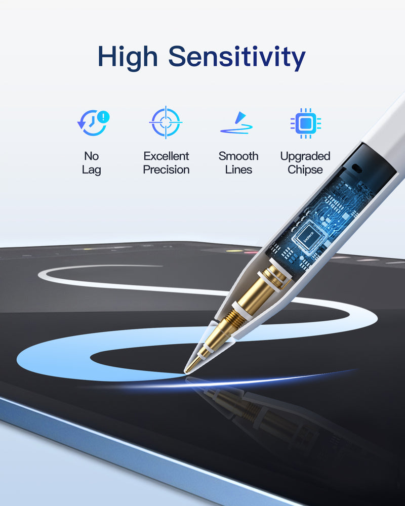 Stylus Pen for iPad(2018-2025), iPad Pro (1-7th), iPad Air (3-7th), iPad Air M3 2025, iPad Mini (5/6th), and iPad (6-11th), iPad A16 2025, PCL005