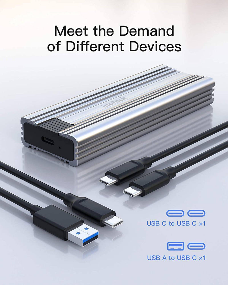 Hard Drive Enclosure for M.2 NVMe & SATA with USB 3.2 & 10Gbps Transmission, FE2025