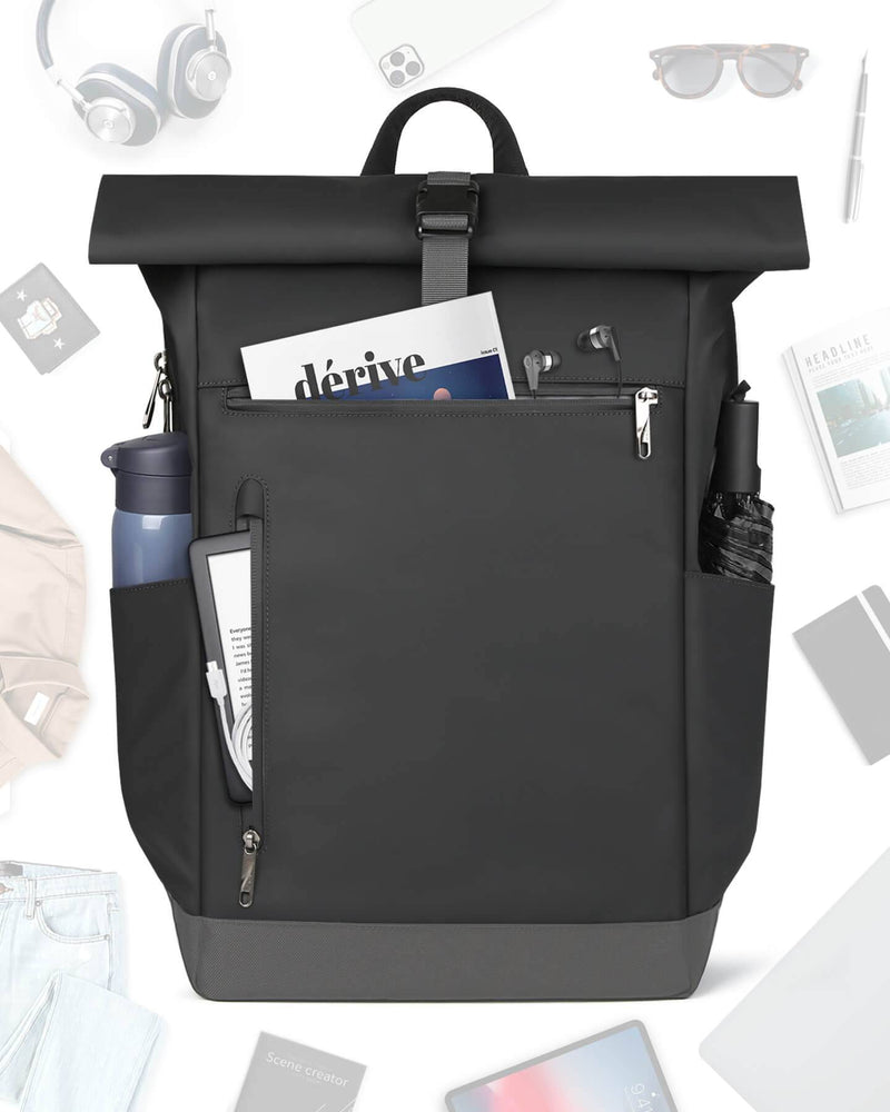 25L-30L Roll Top Vintage 17 Inch Laptop Backpack, BP01003