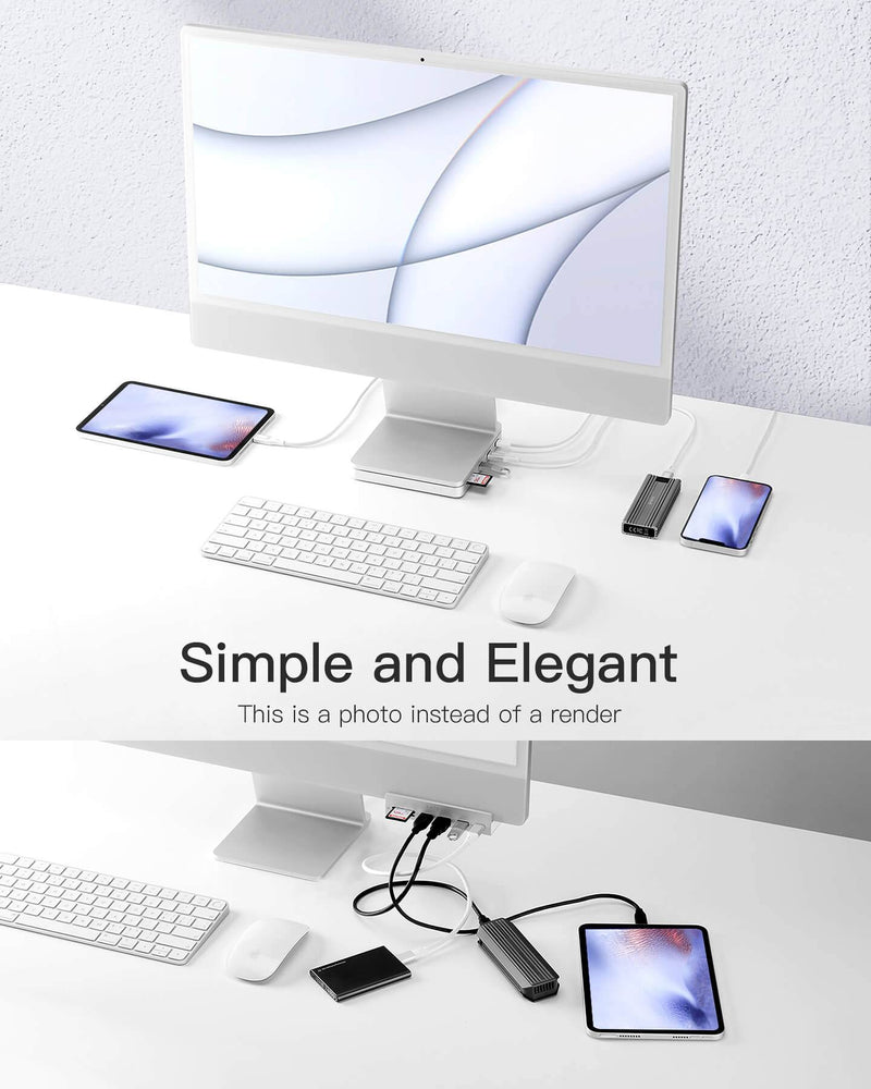 8-in-1 iMac 24" 2021 Docking Station, USB 3.2 Gen 2, DK2001