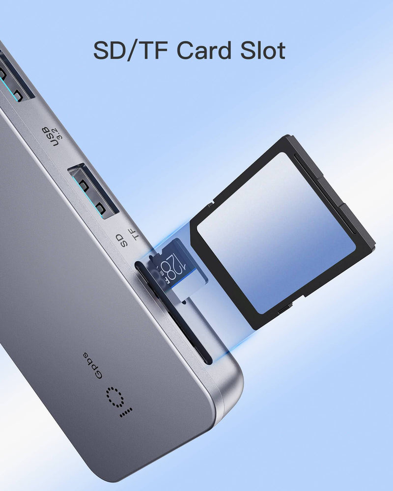 7-in-1 USB 3.2 Gen 2 Hub with HDMI Port, SD/TF Card Slot, HB2027