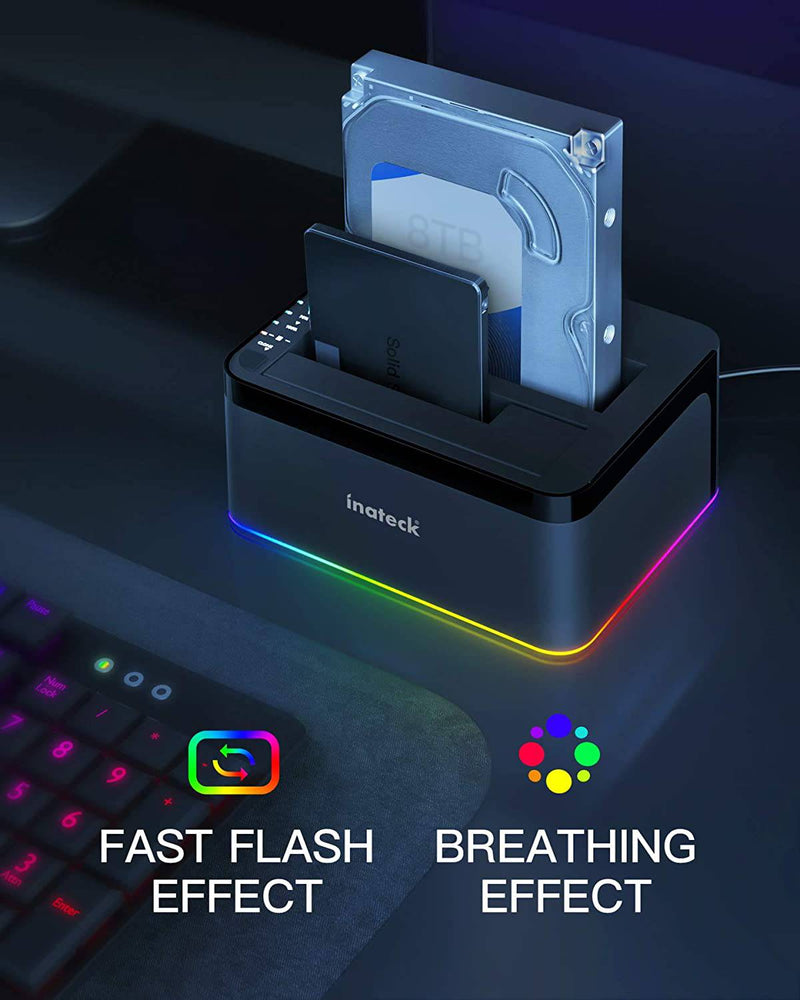 Inateck Dual Bay Hard Drive Docking Station with Offline Clone SA02003