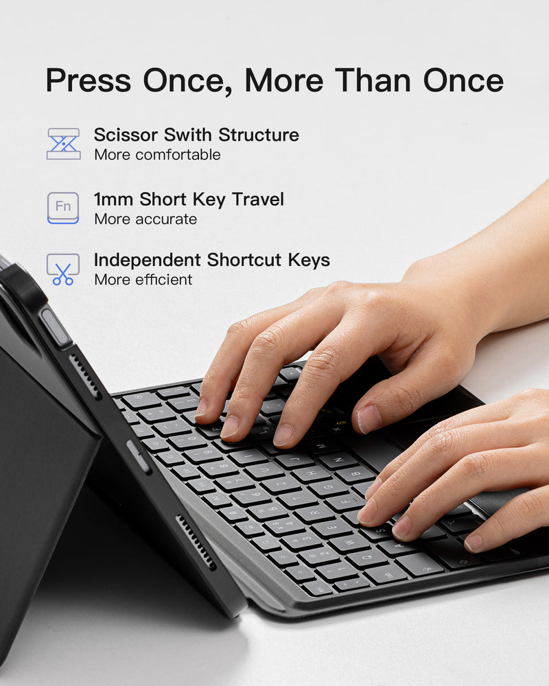 Inateck 11" Detachable Keyboard for iPad Pro 4/3/2/1 & iPad Air 5/4, KB04111