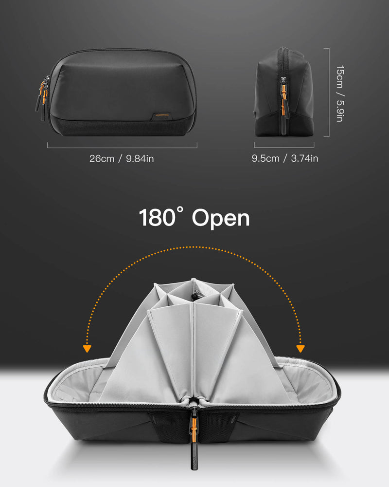 Inateck AB03007 Gadgets Organizer with 180° Open-2