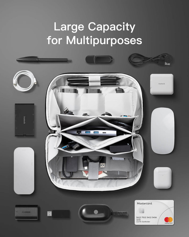 Inateck AB03007 Gadgets Organizer with 180° Open-3