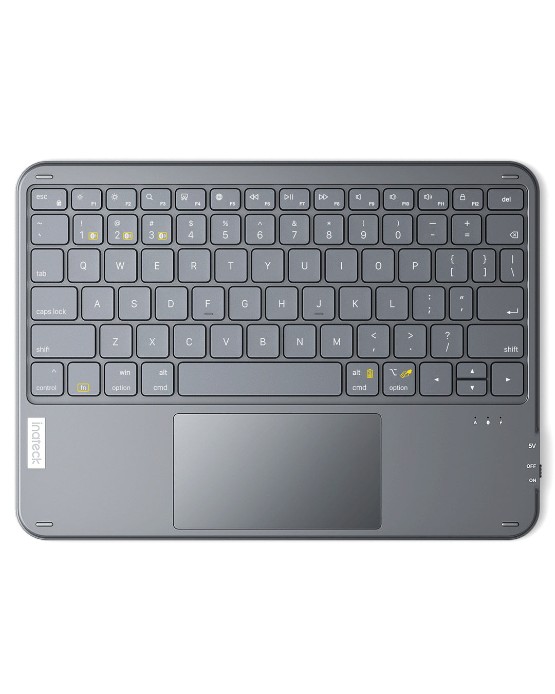 Inateck Bluetooth Keyboard with Touchpad, Ultra Slim, QWERTY, for Windows and iPad OS, KB01105