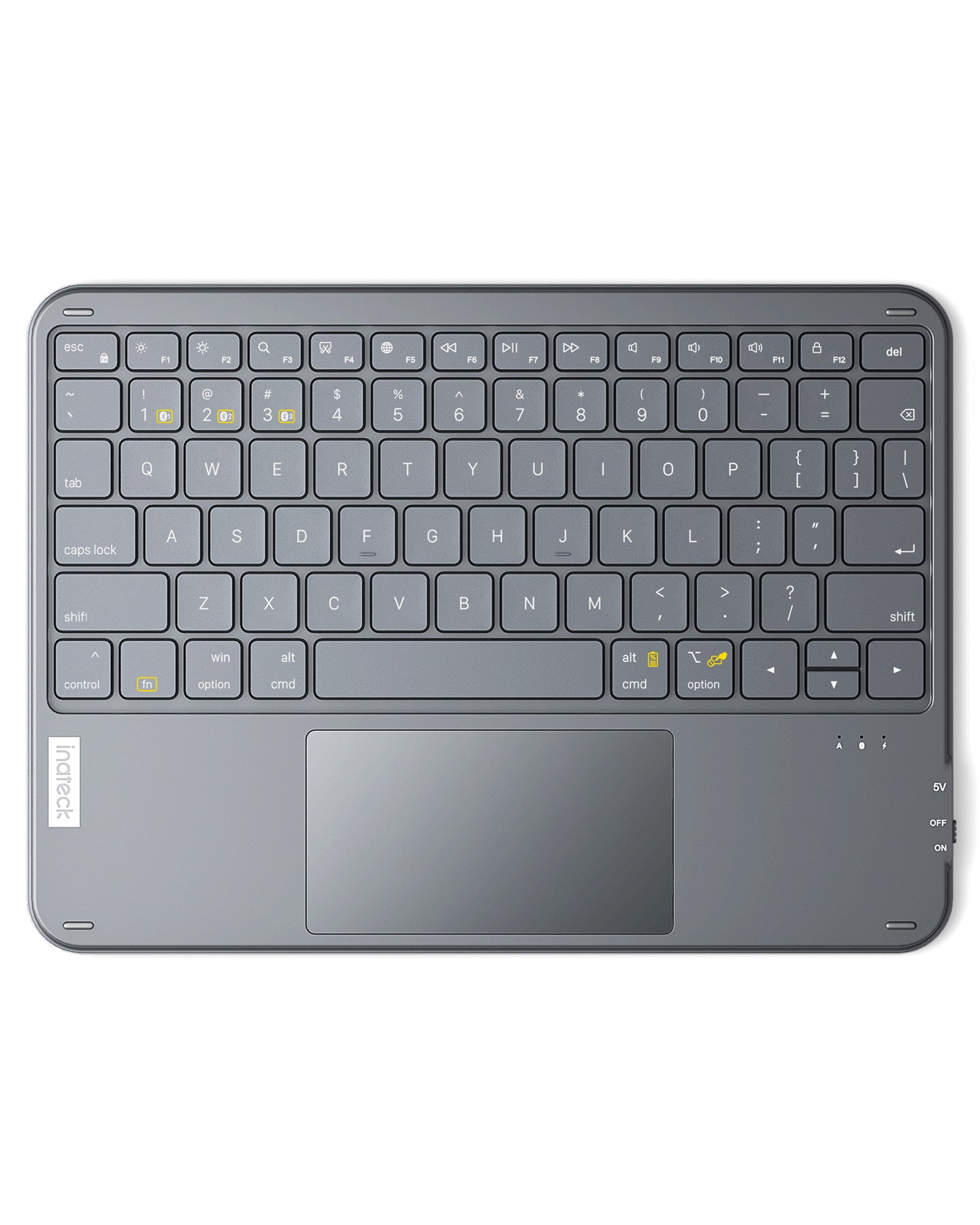 Inateck Bluetooth Keyboard with Touchpad, Ultra Slim, QWERTY, for Windows and iPad OS, KB01105