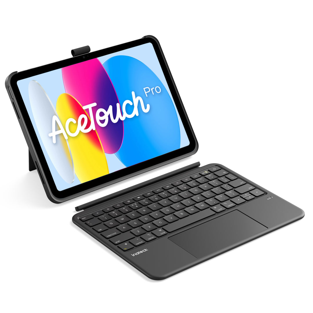 Inatek Detachable Keyboard Case for iPad A16 11th Gen 2025 11 inch, iPad 10th Gen 2022 10.9 inch, AceTouch Pro, QWERTY, KB403-10 |  Red Dot Award 2026