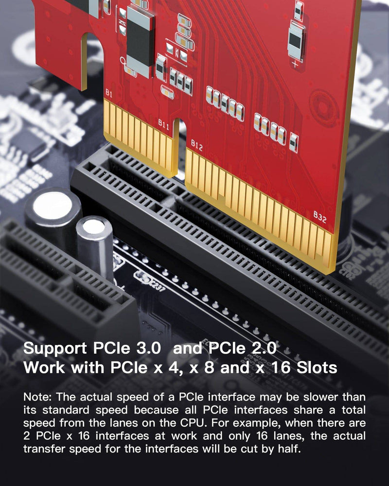 RedComets USB 3.2 Gen 2 x2 PCIe Card with 1 Type-C Port (KU1222)