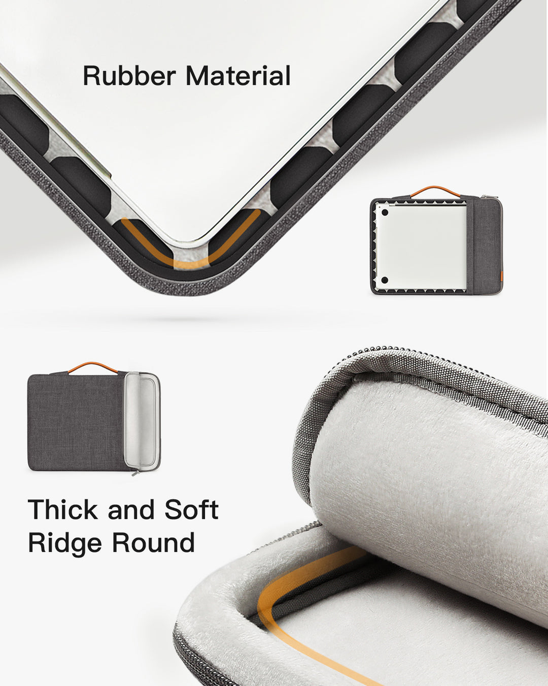 Inateck EdgeKeeper 360° Protective 13.3-15.6 Inch Laptop Carrying Case LB02006/B1