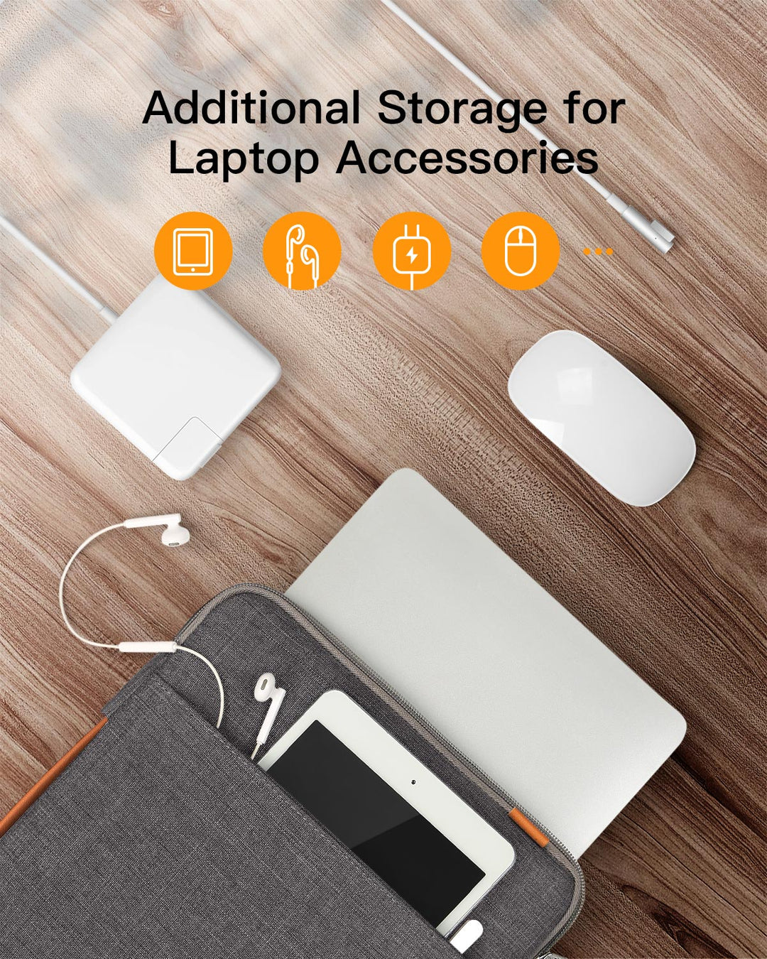 Inateck Custodia PC 14-14,1 Pollici Compatibile Con MacBook 14 Pollici Nero - Foto 6