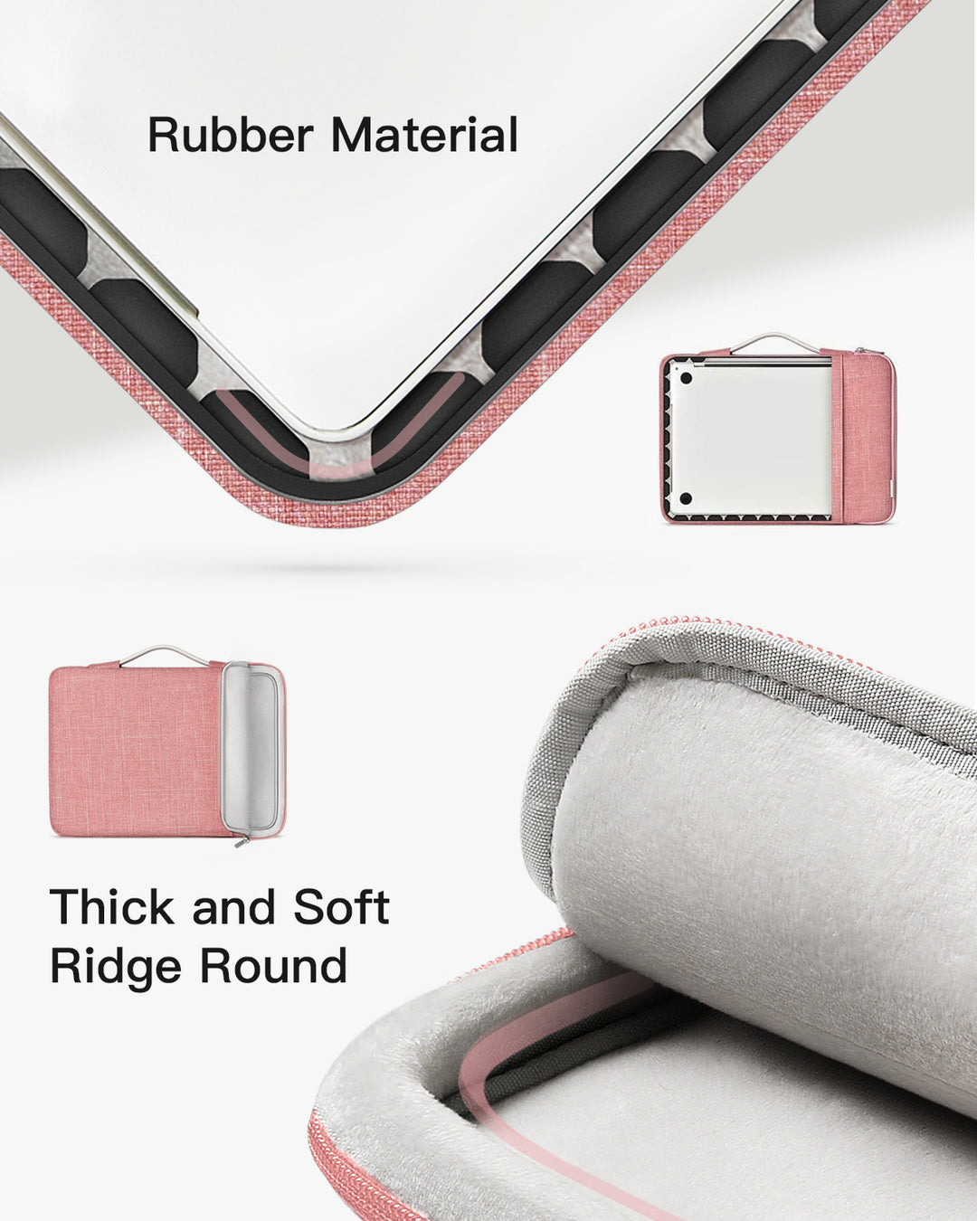 Inateck EdgeKeeper 360° Protective 15.6 Inch Laptop Carrying Case B1, LB02006_Pink