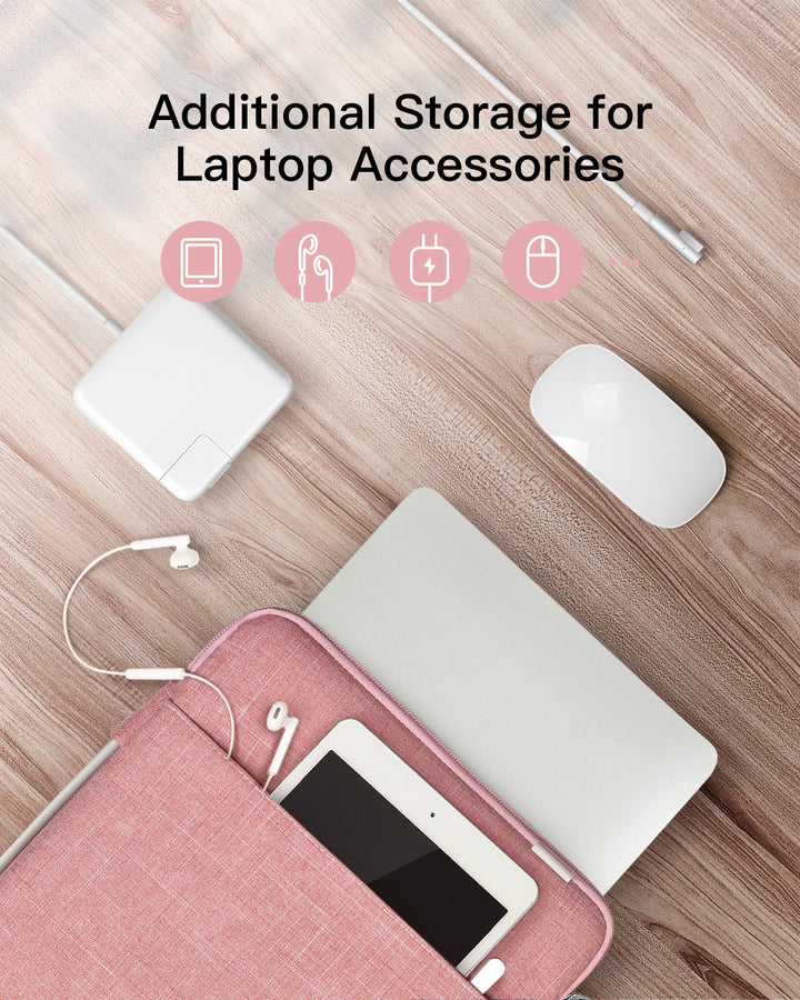 Inateck EdgeKeeper 360° Protective 15.6 Inch Laptop Carrying Case B1, LB02006_Pink