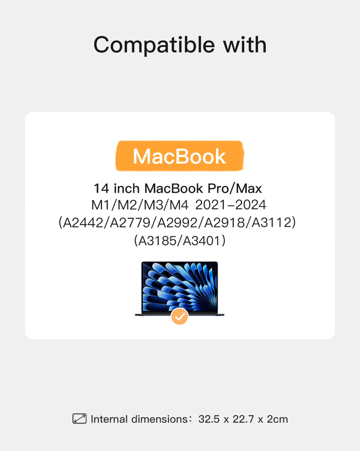 Inateck EdgeKeeper 360° Protective 12-16 Inch Laptop Sleeve, Compatible with MacBook 2018-2025, LB01006