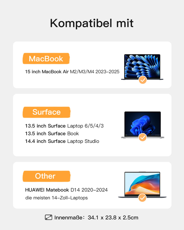 Inateck Ultrathin Sleeve for 13.3-16 Inch laptop with 5 layers,  LB01005