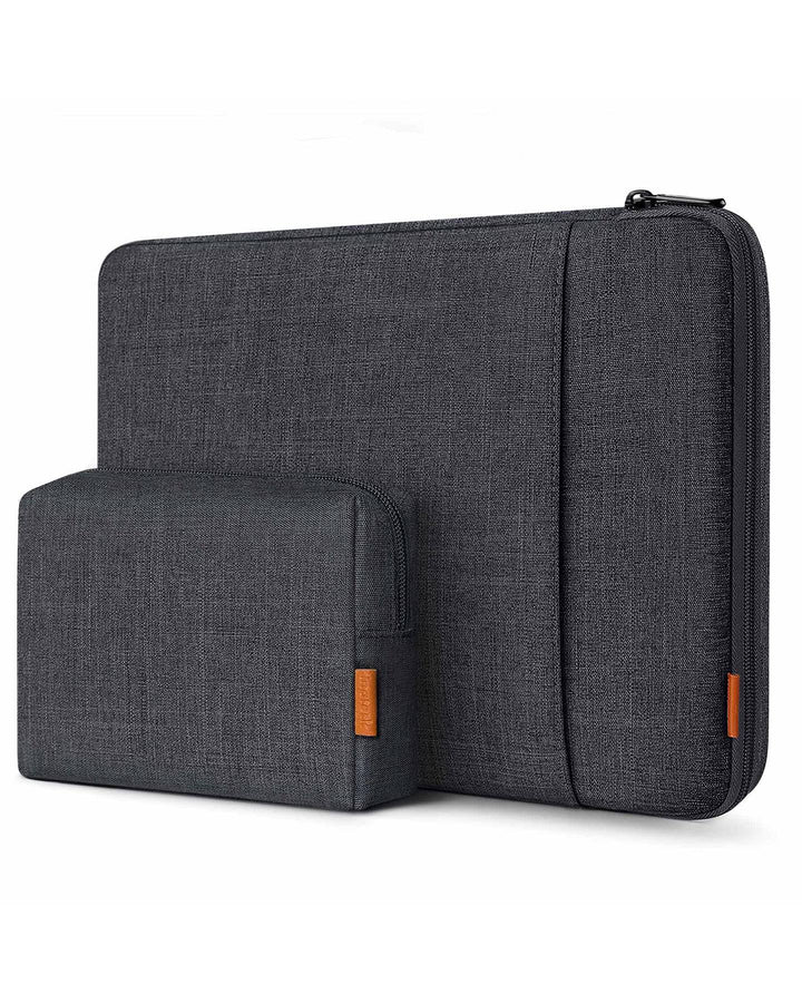 Inateck EdgeKeeper 360° Protective 12-16 Inch Laptop Sleeve, Compatible with MacBook 2018-2025, LB01006 Black Gray 16 Inch