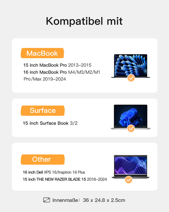 Inateck Ultrathin Sleeve for 13.3-16 Inch laptop with 5 layers,  LB01005