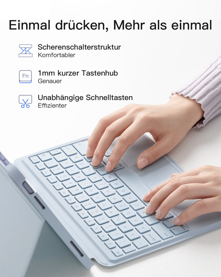 Detachable iPad Keyboard Case with Touchpad for iPad 11