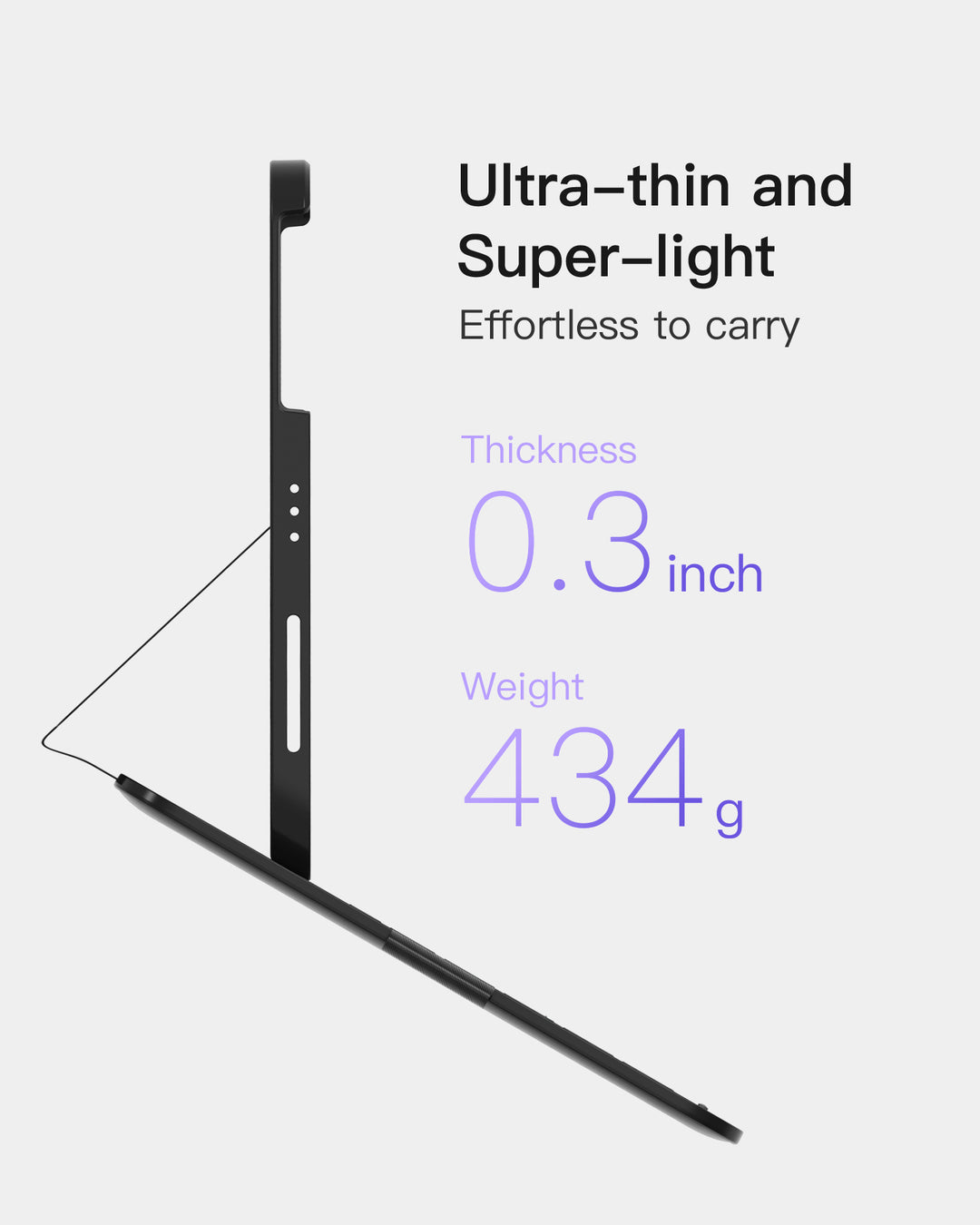 Inateck Super-Light Keyboard for iPad 11" (A16 2025), iPad 10, iPad Air 11" M3/M2 (2025/2024), iPad Air 7/6/5/4, iPad Pro 11" 4/