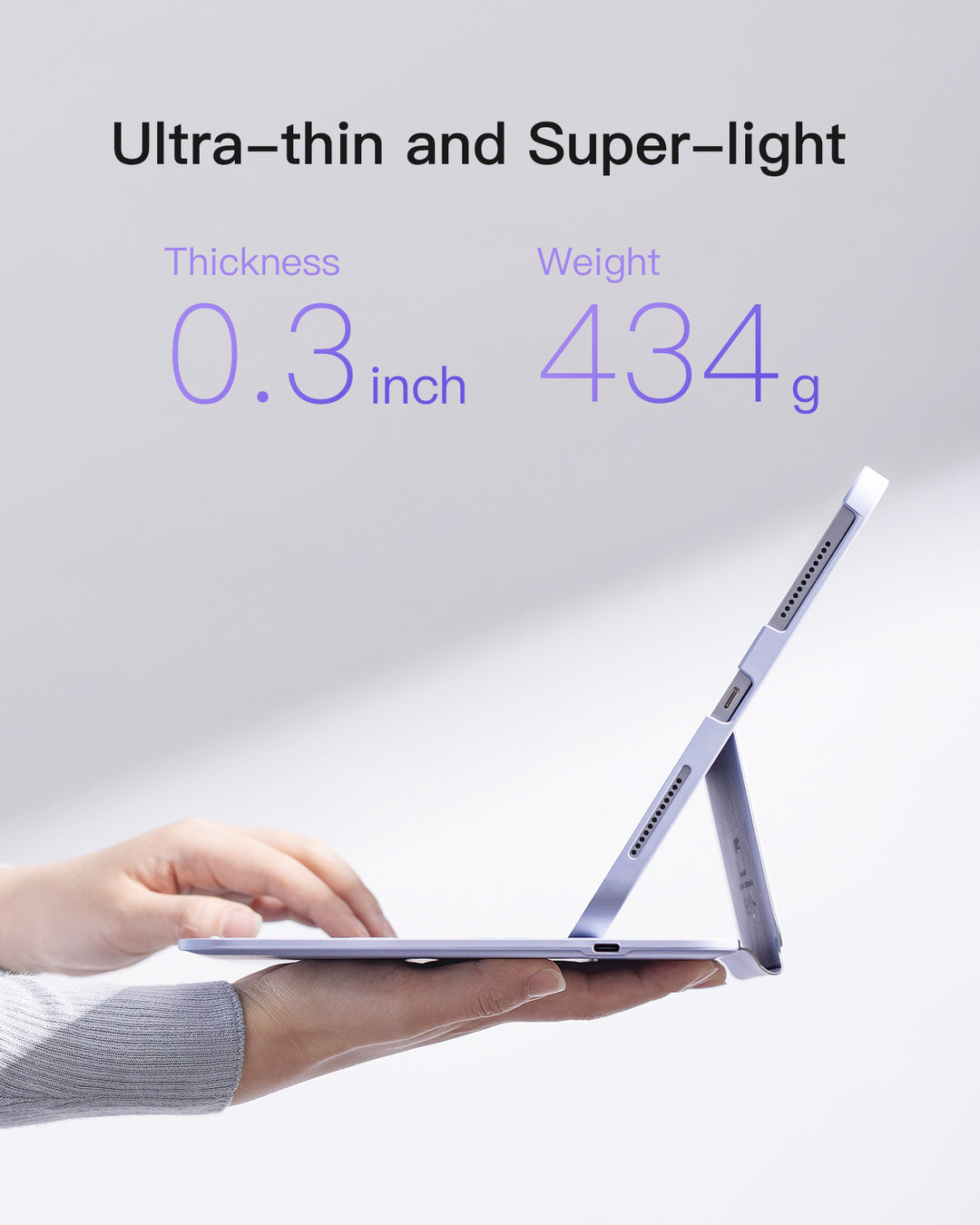 Inateck Super-Light Keyboard for iPad 11" (A16 2025), iPad 10, iPad Air 11" M3/M2 (2025/2024), iPad Air 7/6/5/4, iPad Pro 11" 4/