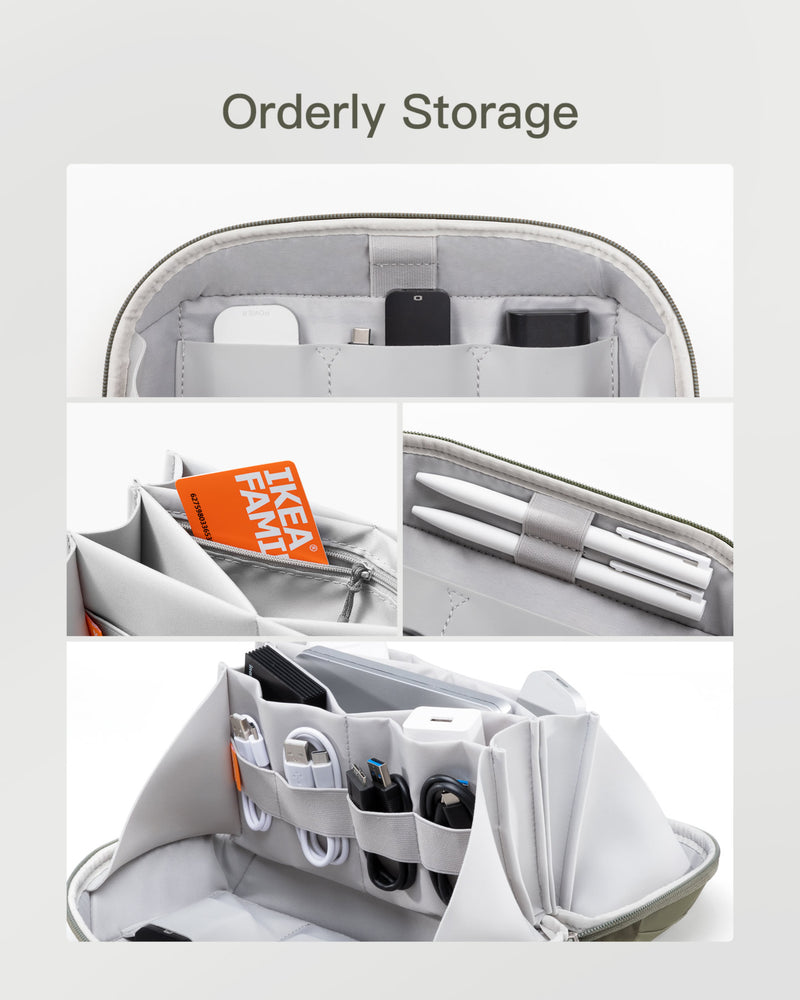 Multipurpose Electronics Organizer with 180° Open, AB03007