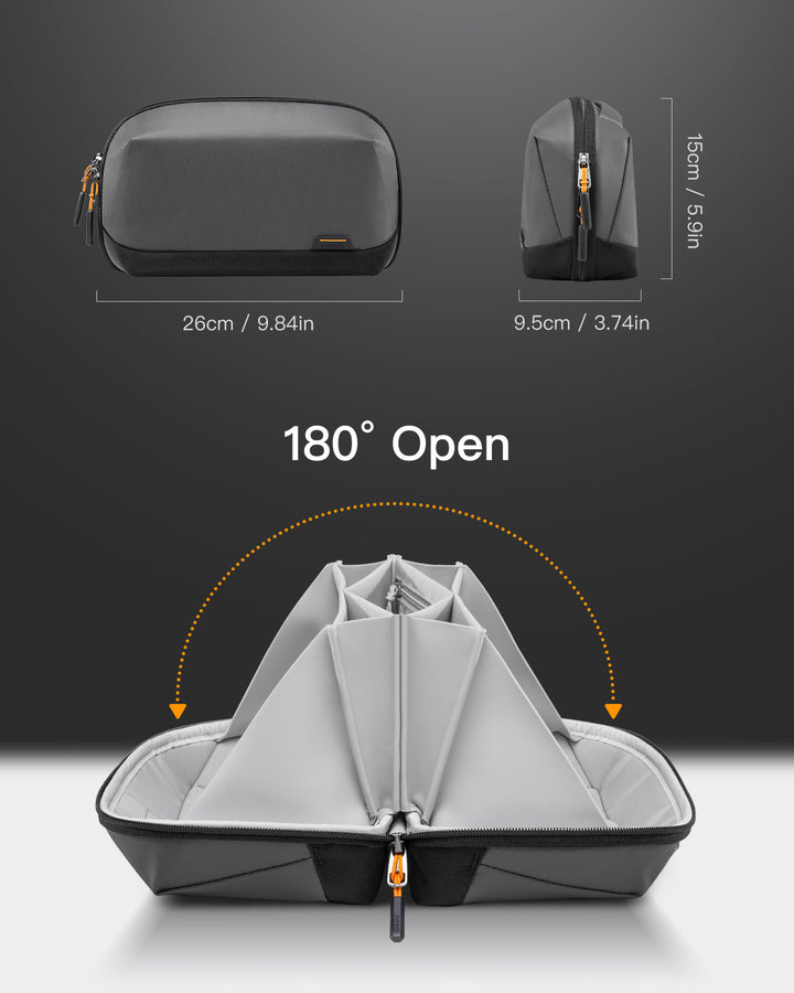 Inateck Multipurpose Electronics Organizer with 180° Open, AB03007