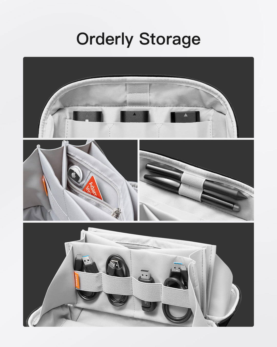 Inateck Multipurpose Electronics Organizer with 180° Open, AB03007