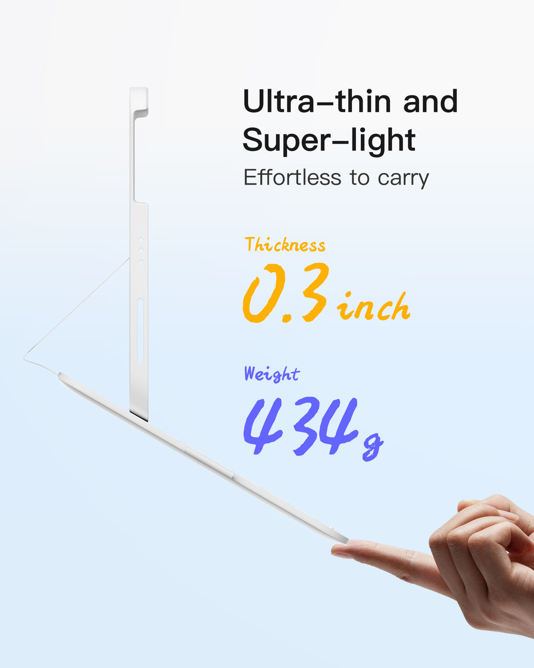 Inateck Super-Light Keyboard for iPad 11" (A16 2025), iPad 10, iPad Air 11" M3/M2 (2025/2024), iPad Air 7/6/5/4, iPad Pro 11" 4/