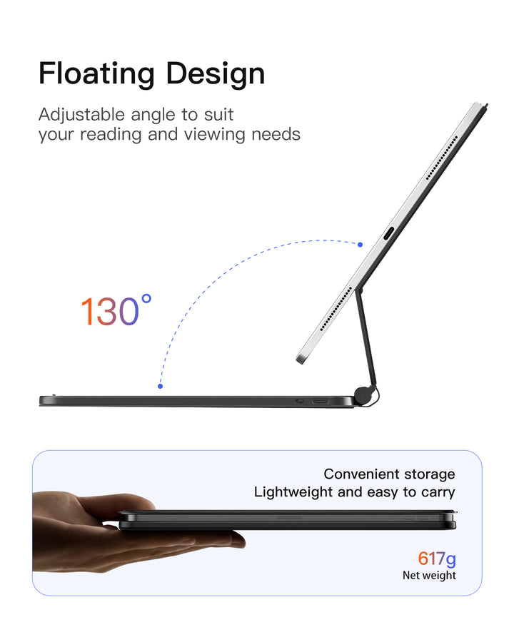 Inateck NeoMagic Magnetic Keyboard Case for iPad 10th Generation 10.9 inch/11th Generation 2025 A16 11 inch, KB09119-10