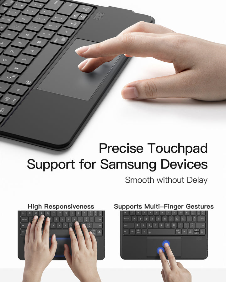 Magnetic Detachable Bluetooth Keyboard for Samsung Galaxy Tab S10 Lite/S10 FE/S9 FE 10.9"/S9 11",  N0064