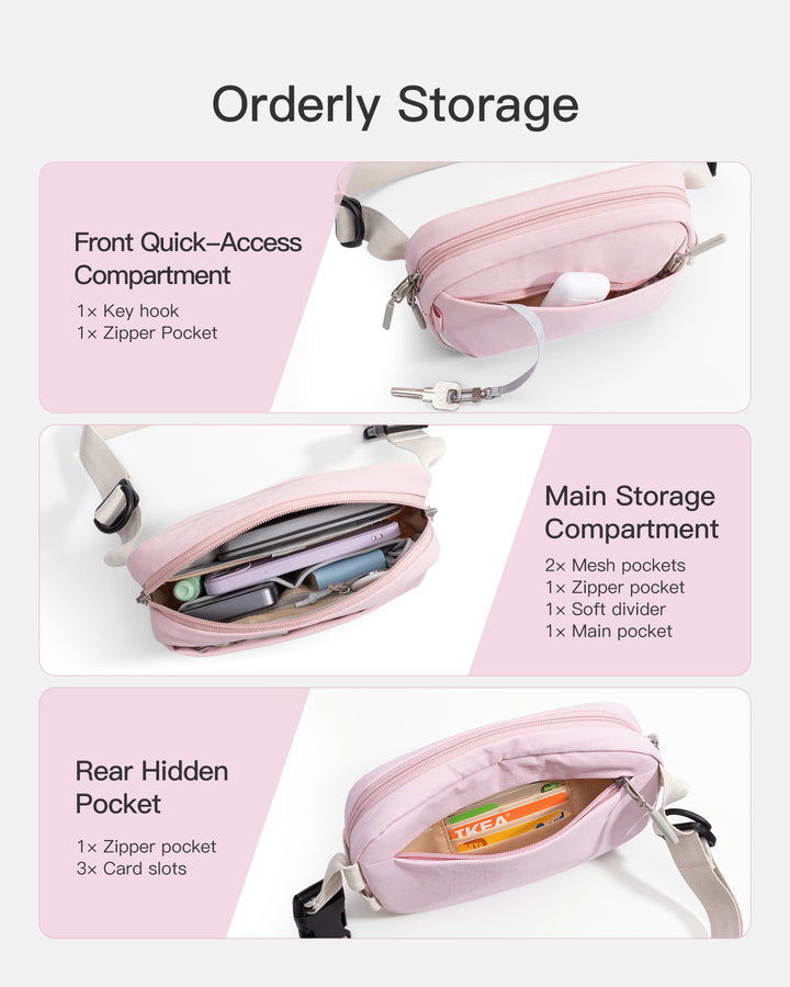 Inateck Sling Bag X-Mini, with RFID Blocking, Water-resistant, for Women and Men, FB01002