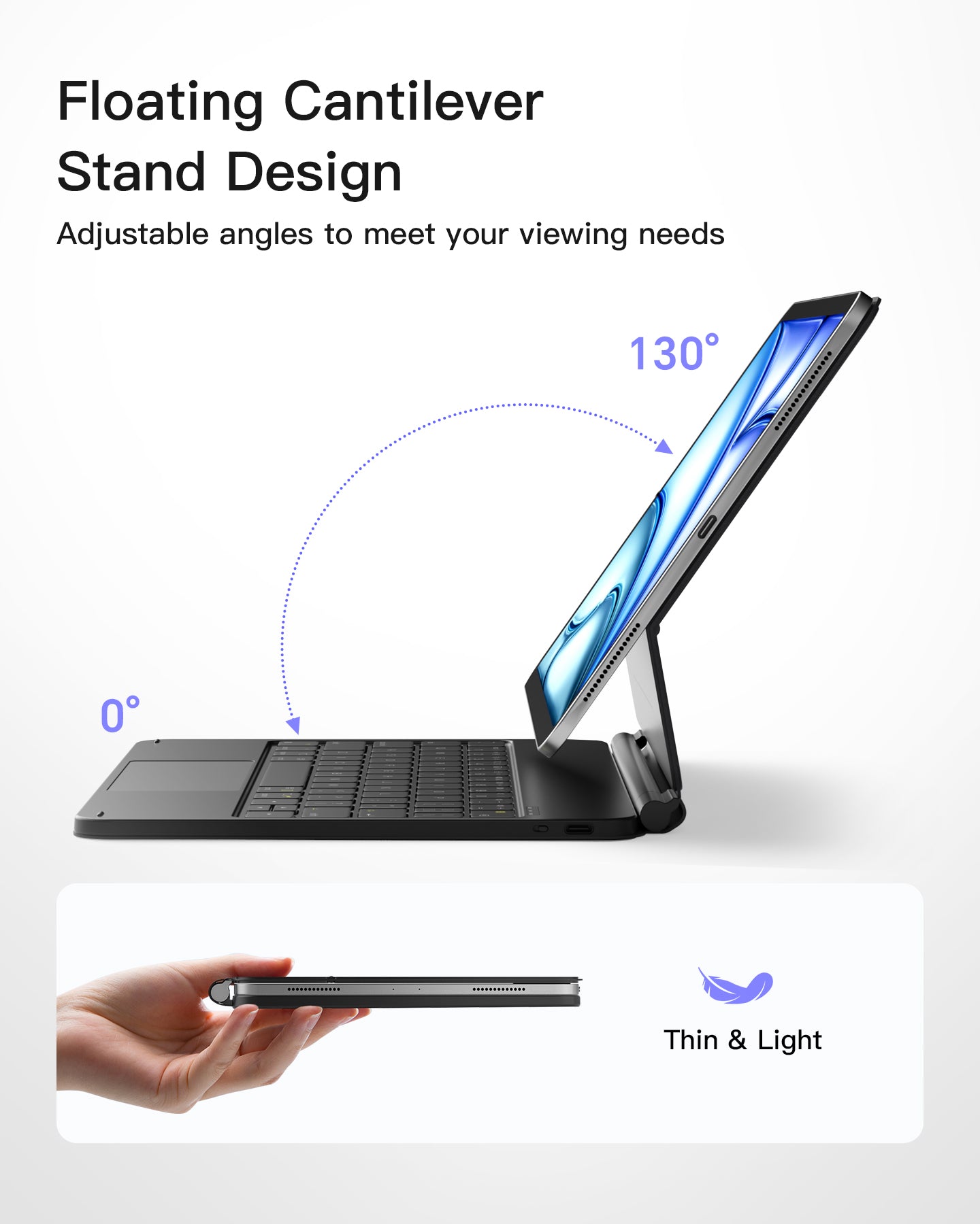 Inateck Magnetic Keyboard Case for Air 11 inch (M4 2026/2025 M3