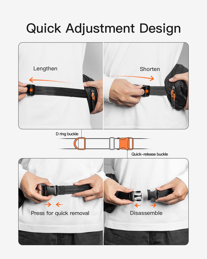 Inateck Sling Bag X-Mini, with RFID Blocking, Water-resistant, for Women and Men, FB01002