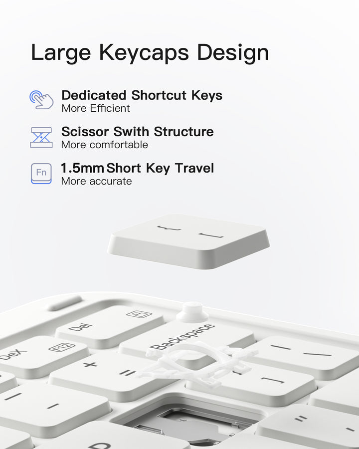 Magnetic Detachable Bluetooth Keyboard for Samsung Galaxy Tab S10 Lite/S10 FE/S9 FE 10.9"/S9 11",  N0064