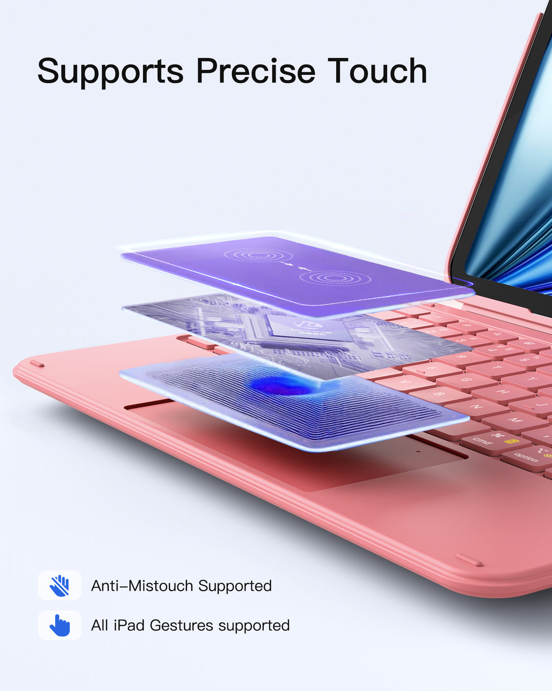 Inateck Ultralight Keyboard for iPad (A16) 11th/10th Gen 2022 (11/10.9 inch), Air 11" M4 2026/M3/M2, Air 5/4th, Pro 11 4/3/2/1th, KB04122