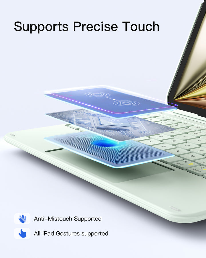 Inateck Ultralight Keyboard for iPad (A16) 11th/10th Gen 2022 (11/10.9 inch), Air 11" M4 2026/M3/M2, Air 5/4th, Pro 11 4/3/2/1th, KB04122