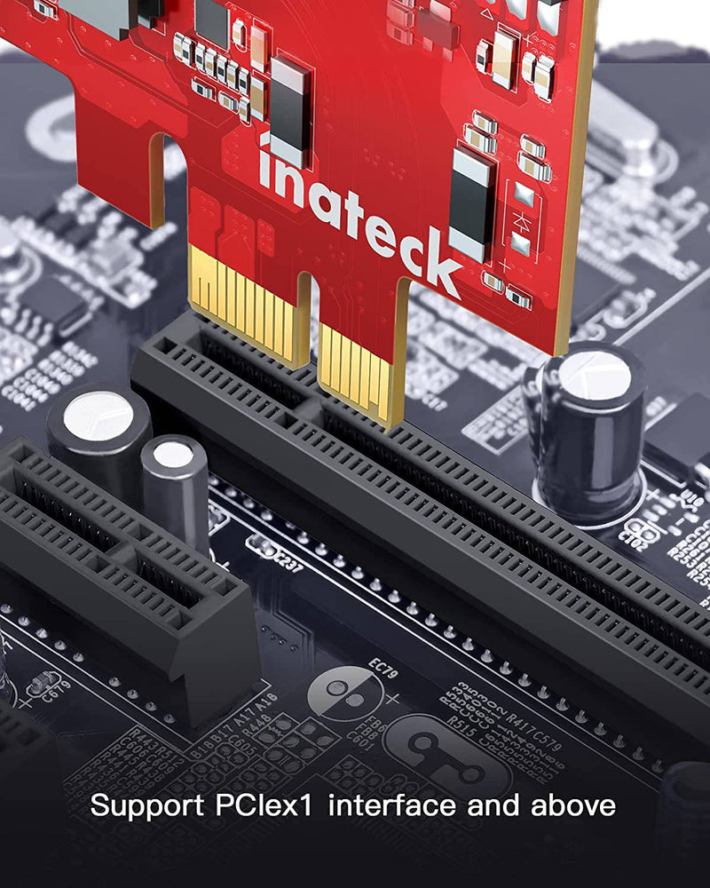 Scheda PCIe USB Inateck RedComets U25 - 3 Porte USB-A + 2 Porte USB-C, 8 Gbps, Per PC - Foto 2