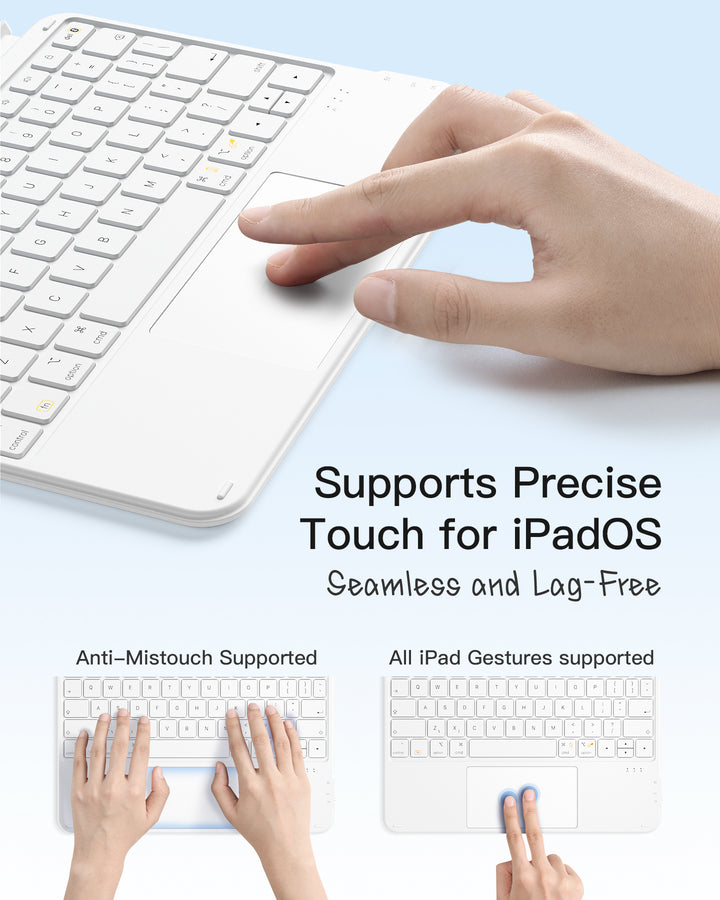 Inateck Detachable Keyboard for iPad Air 11" M3/M2 (2025/2024), iPad Air 6/5/4, iPad Pro 11" 4/3/2/1, iPad 11" (A16 2025), iPad 