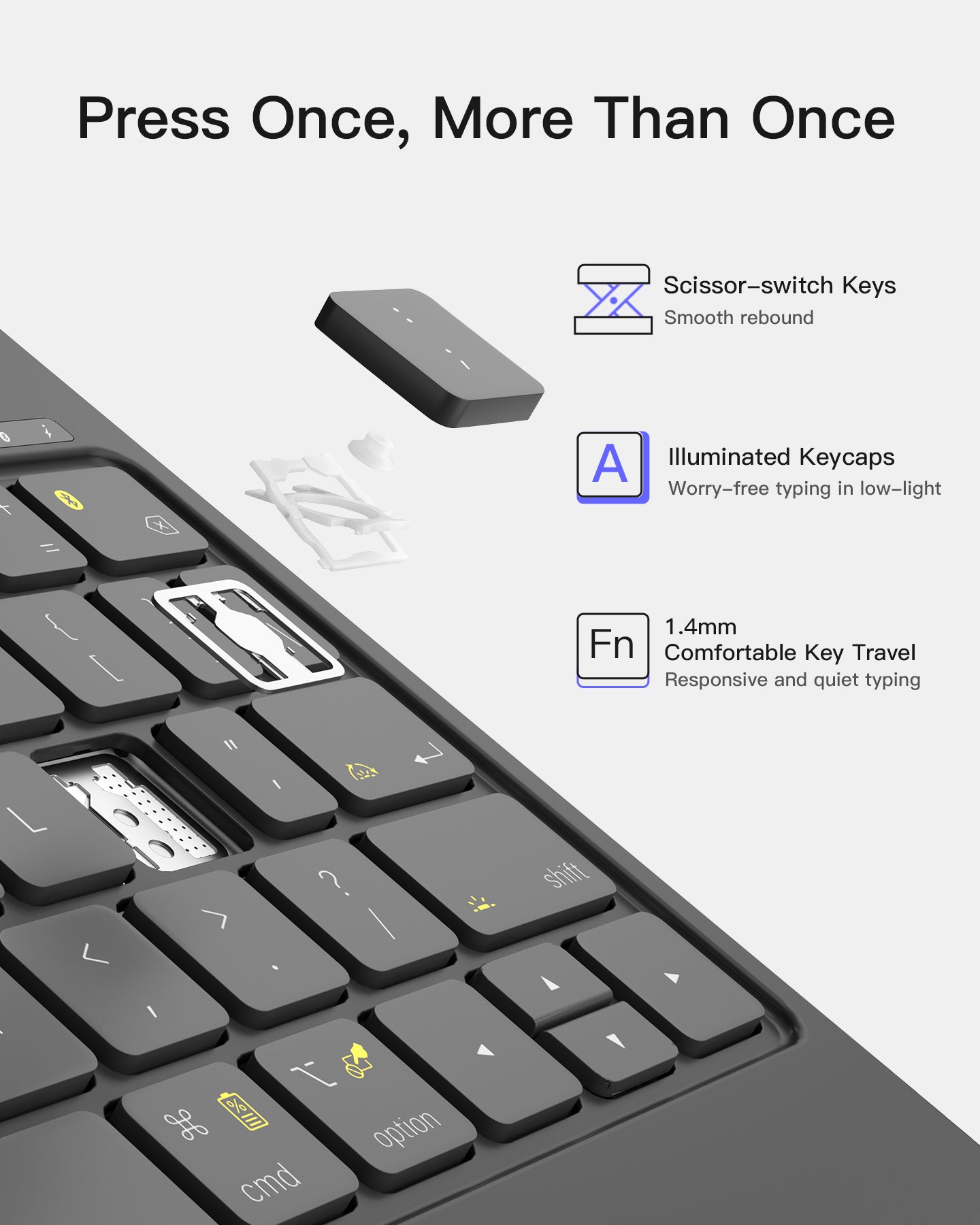 Inateck Magnetic Keyboard Case for Air 11 inch (M4 2026/2025 M3