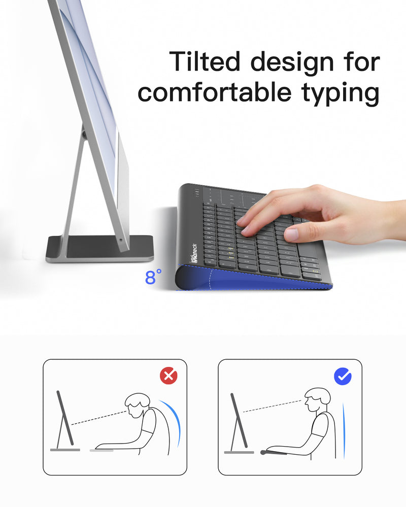 Tablet Keyboard, 2-in-1 Numeric Keypad & Touchpad, for iPad iOS/Samsung/Android/Windows, KB06103