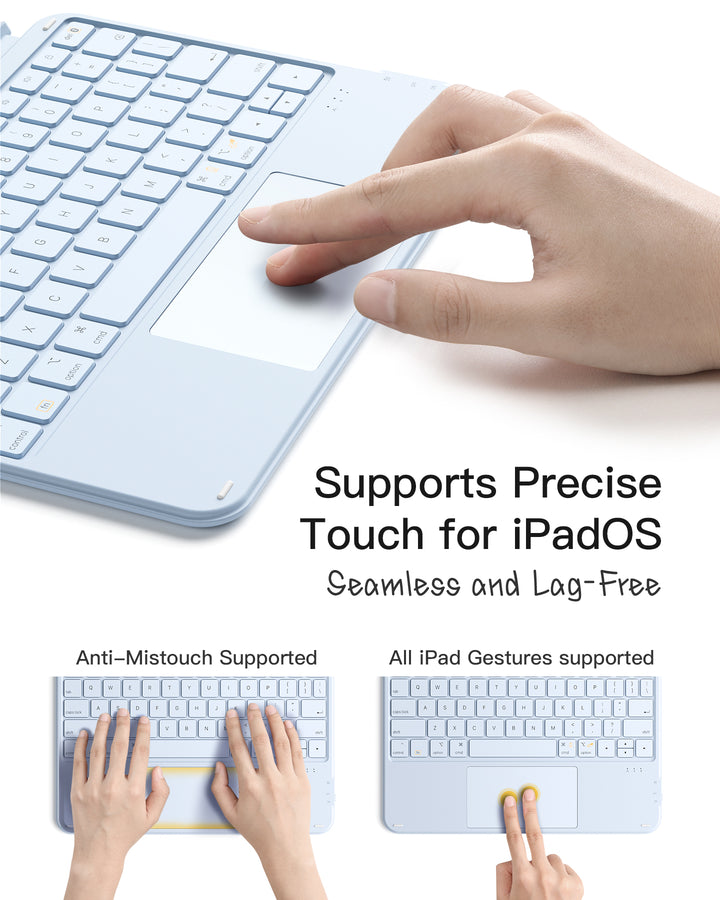 Inateck Detachable Keyboard for iPad Air 11" M3/M2 (2025/2024), iPad Air 6/5/4, iPad Pro 11" 4/3/2/1, iPad 11" (A16 2025), iPad 