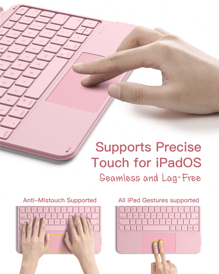 Inateck Ultralight Keyboard for iPad (A16) 11th/10th Gen 2022 (11/10.9 inch), Air 11" M4 2026/M3/M2, Air 5/4th, Pro 11 4/3/2/1th, KB04122