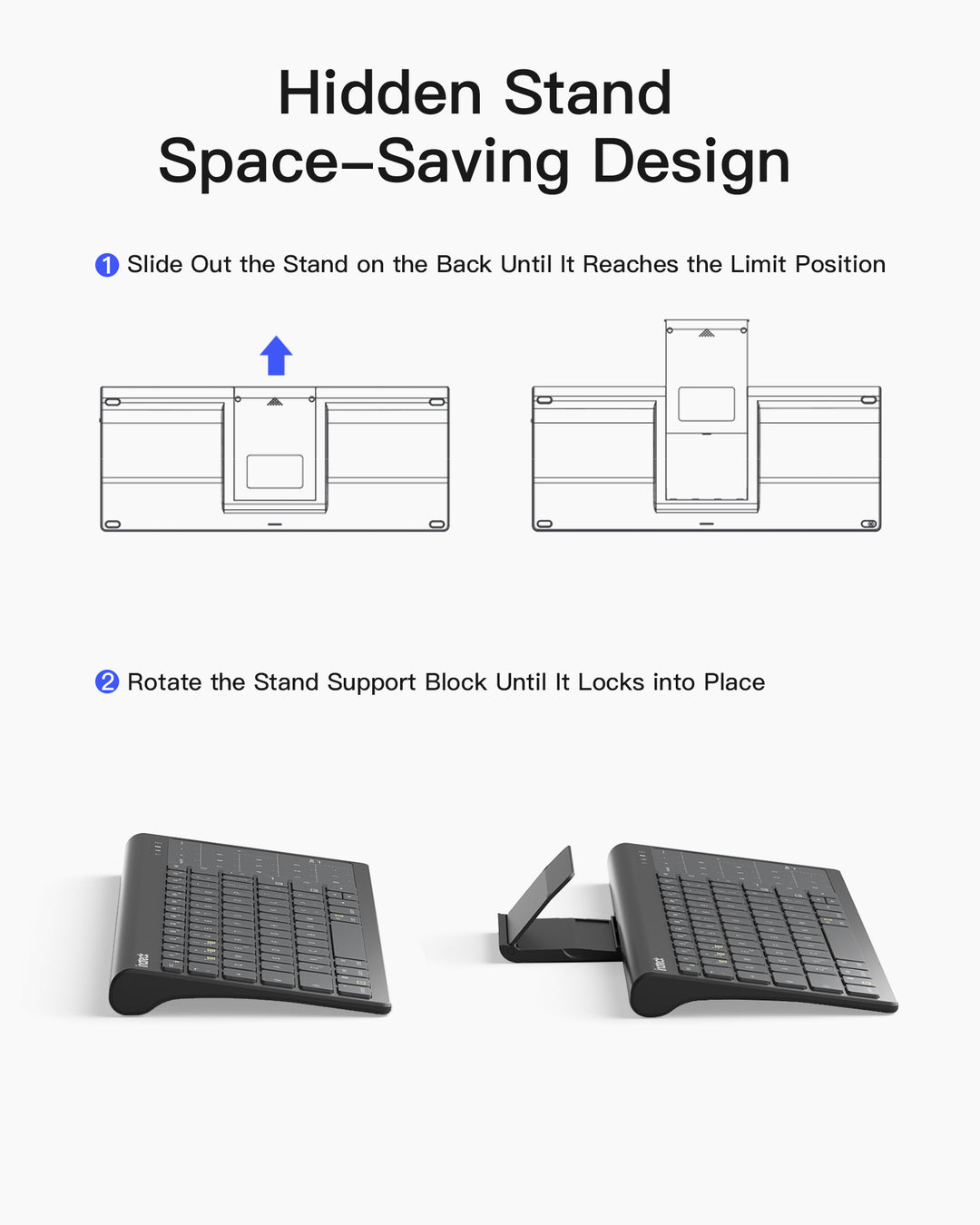 Inateck Tablet Keyboard, 2-in-1 Numeric Keypad &amp; Touchpad, for iPad iOS/Samsung/Android/Windows, KB06103