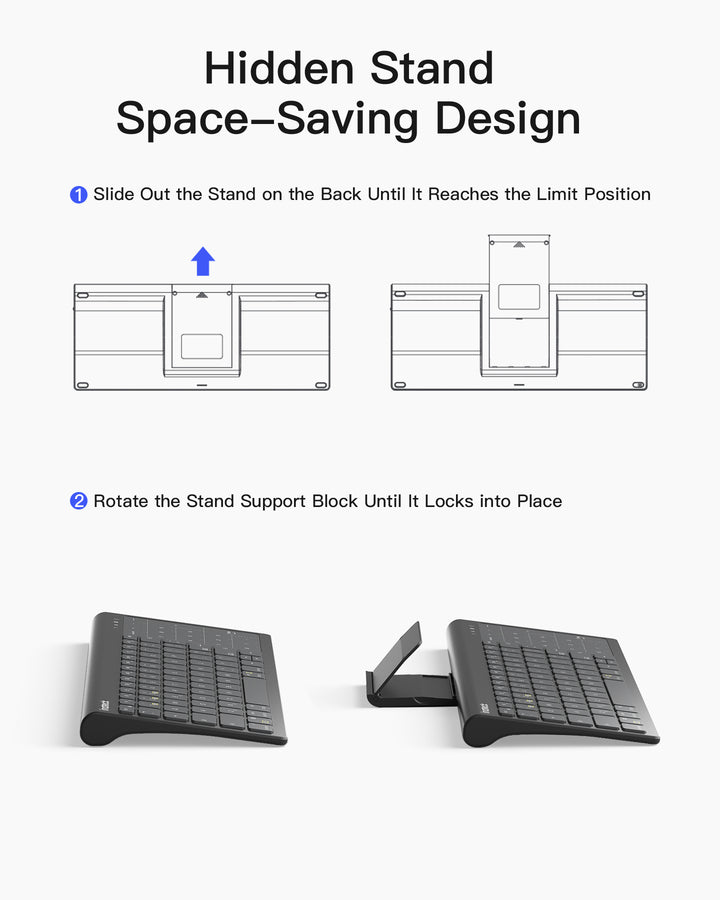 Inateck Tablet Keyboard, 2-in-1 Numeric Keypad &amp; Touchpad, for iPad iOS/Samsung/Android/Windows, KB06103