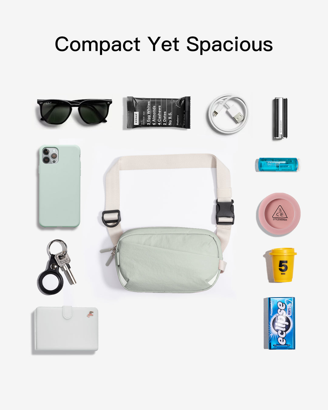 Inateck Sling Bag X-Mini, with RFID Blocking, Water-resistant, for Women and Men, FB01002