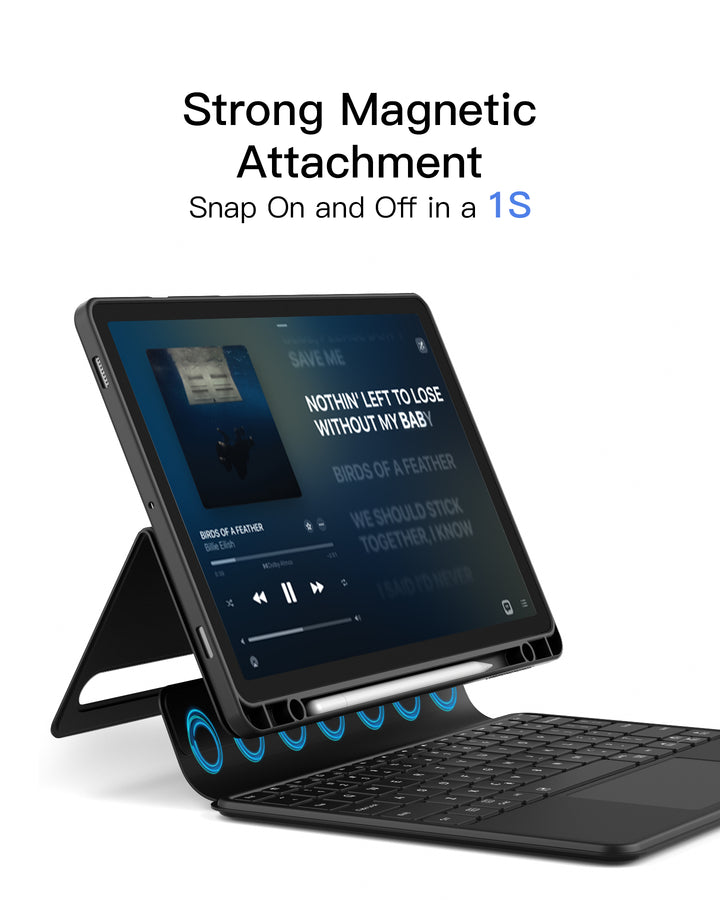 Magnetic Detachable Bluetooth Keyboard for Samsung Galaxy Tab S10 Lite/S10 FE/S9 FE 10.9"/S9 11",  N0064